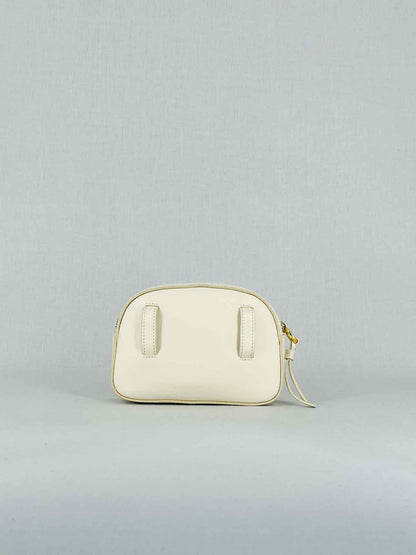 CHLOE Embroidered Horse Signature White Belt Bag
