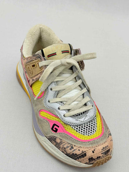 GUCCI Beige Multicolor Size EU 35 Sneakers