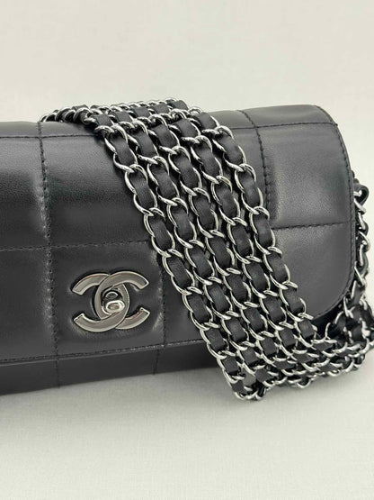 CHANEL Multi Chain Black Shoulder Bag