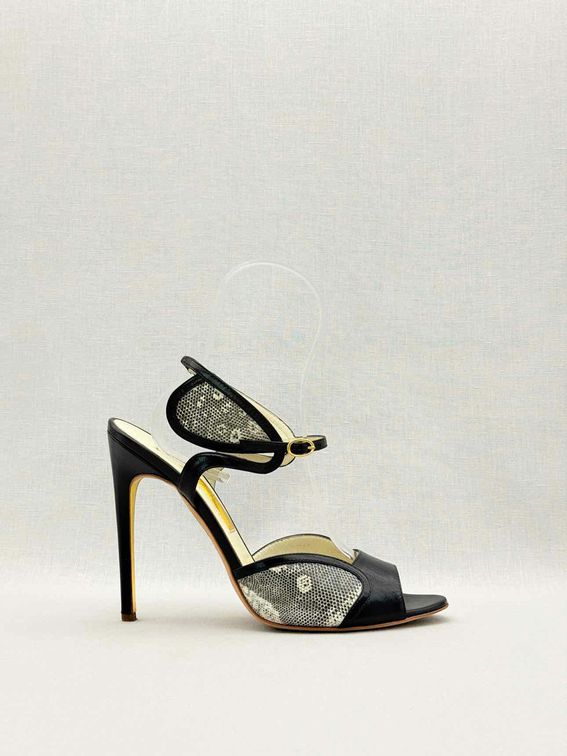 RUPERT SANDERSON Avril Black Size EU 40 Heeled Sandals