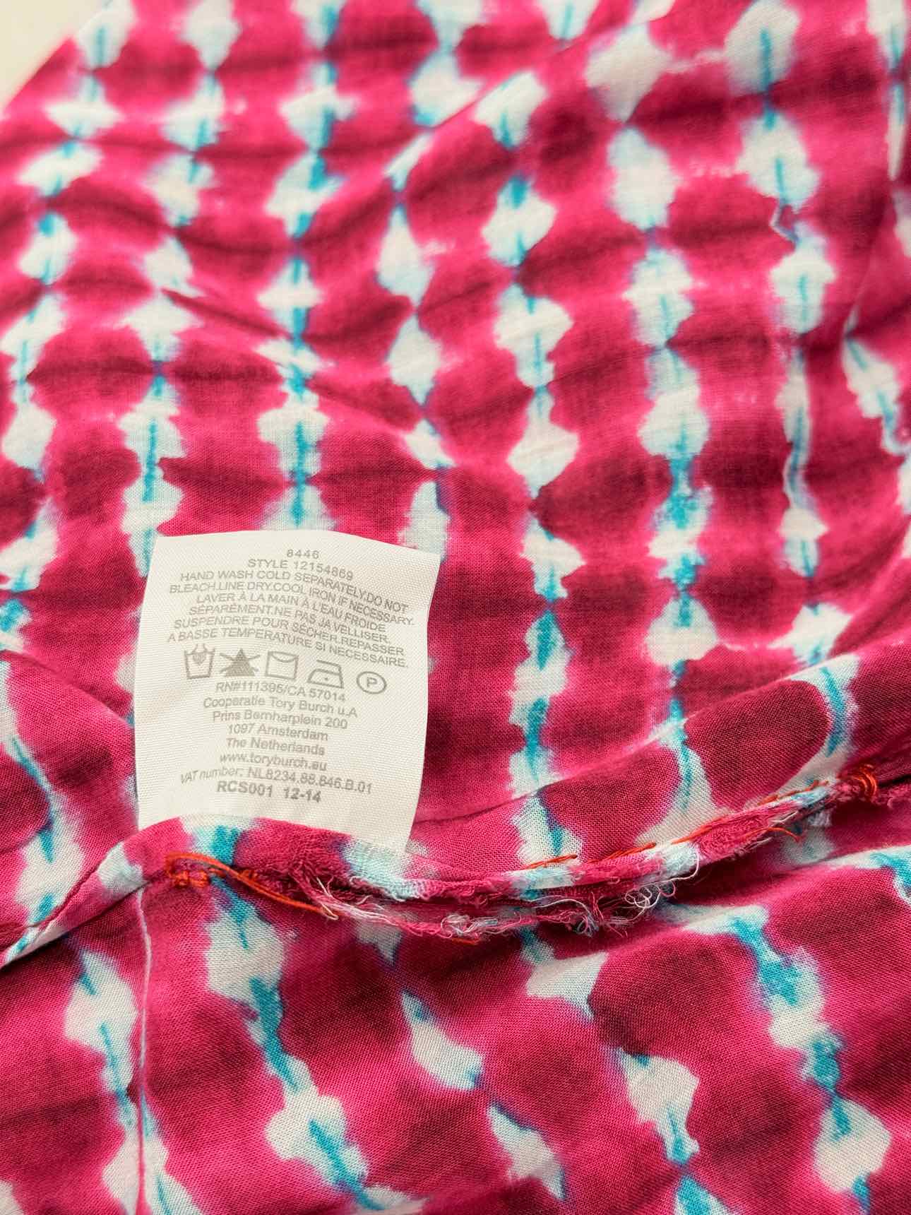 TORY BURCH Magenta & White Size XSmall/Small Long Dress