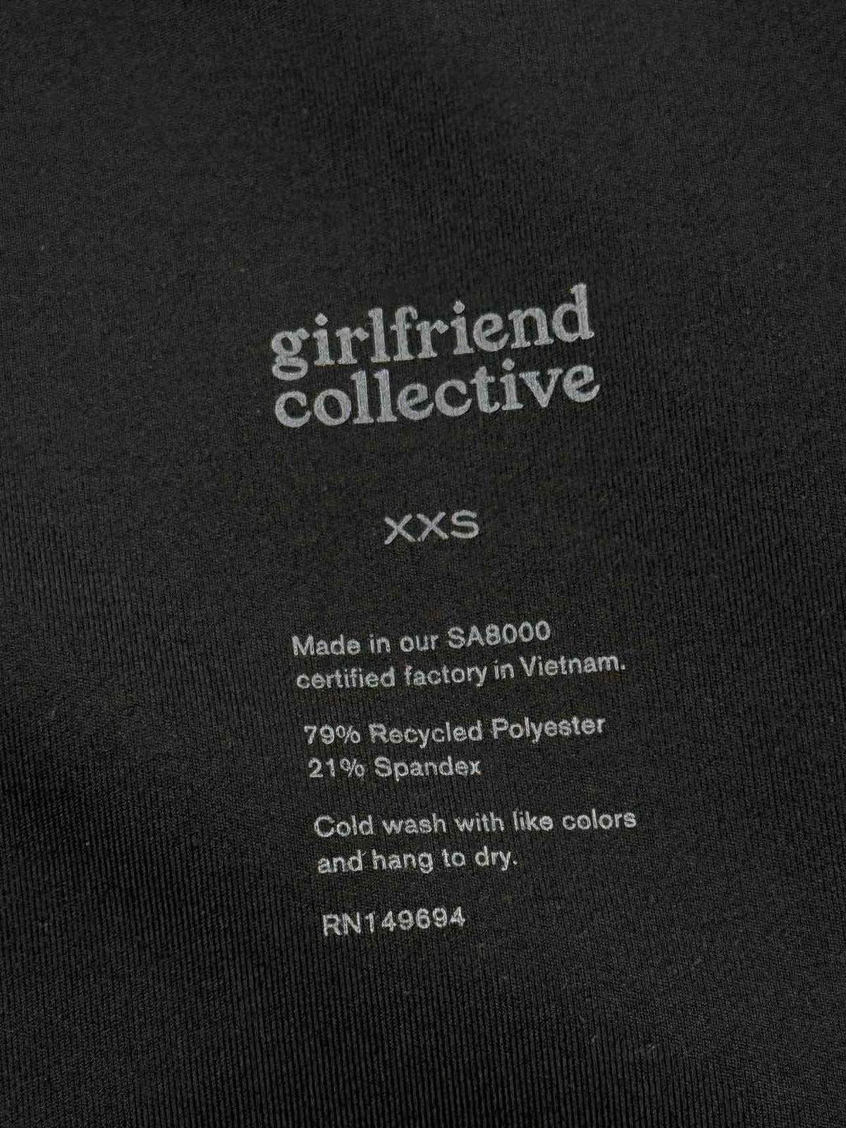 GIRLFRIEND COLLECTIVE Dylan Black Size XXSmall Bra