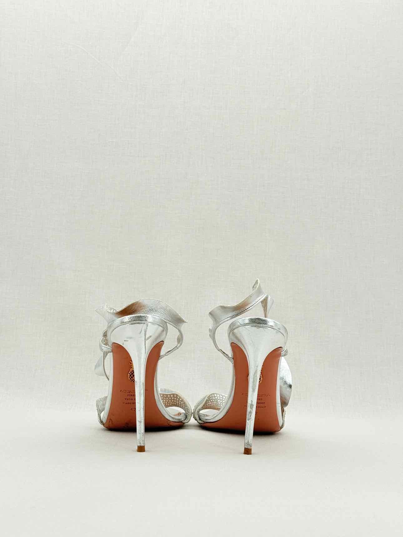 AQUAZZURA Silver Size EU 42 Heeled Sandals