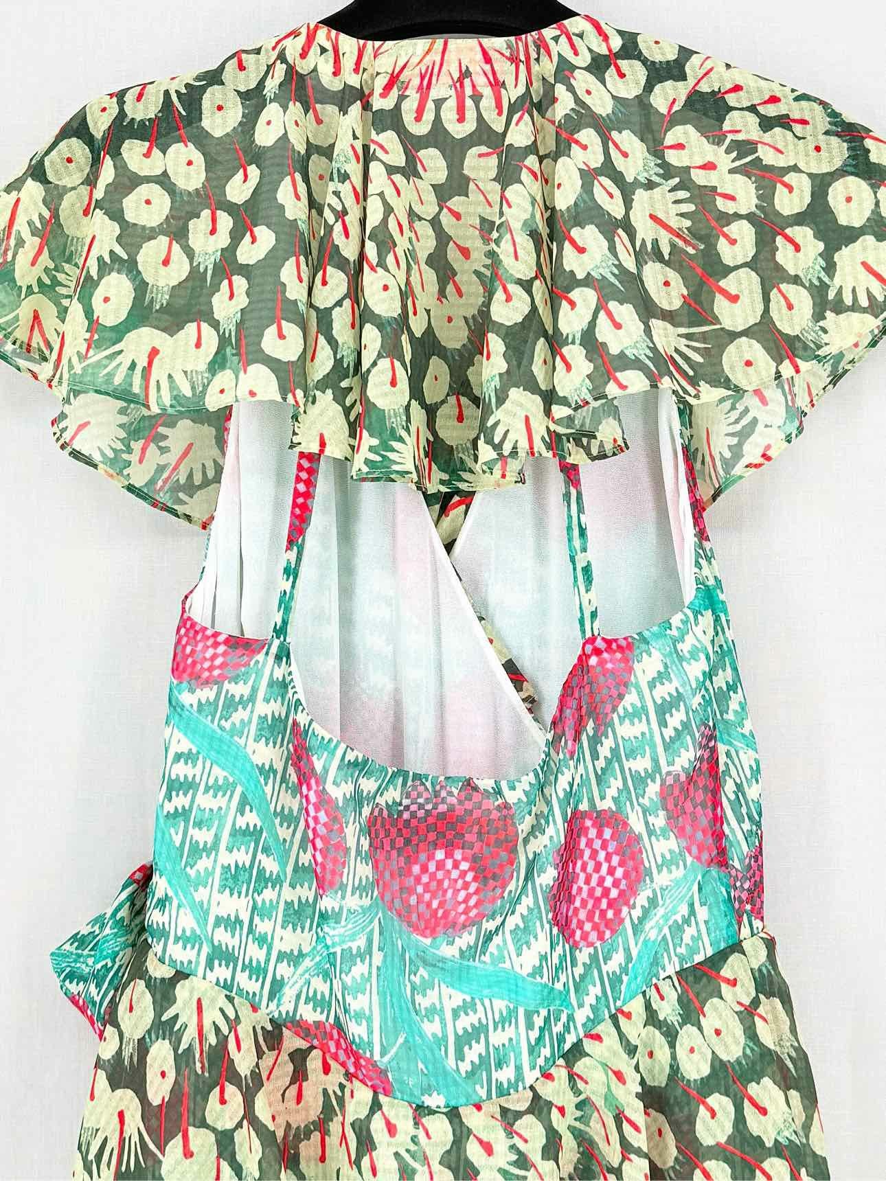 TEMPERLEY Green Multicolor Size Small Midi Dress