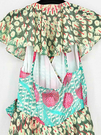 TEMPERLEY Green Multicolor Size Small Midi Dress