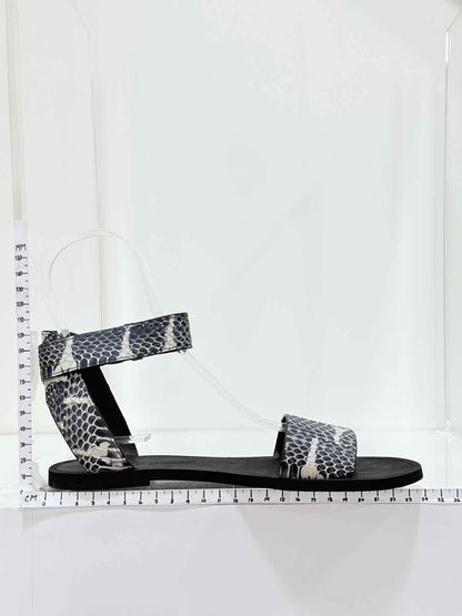 VINCE Black & White Snake Effect Size EU 37 Sandals