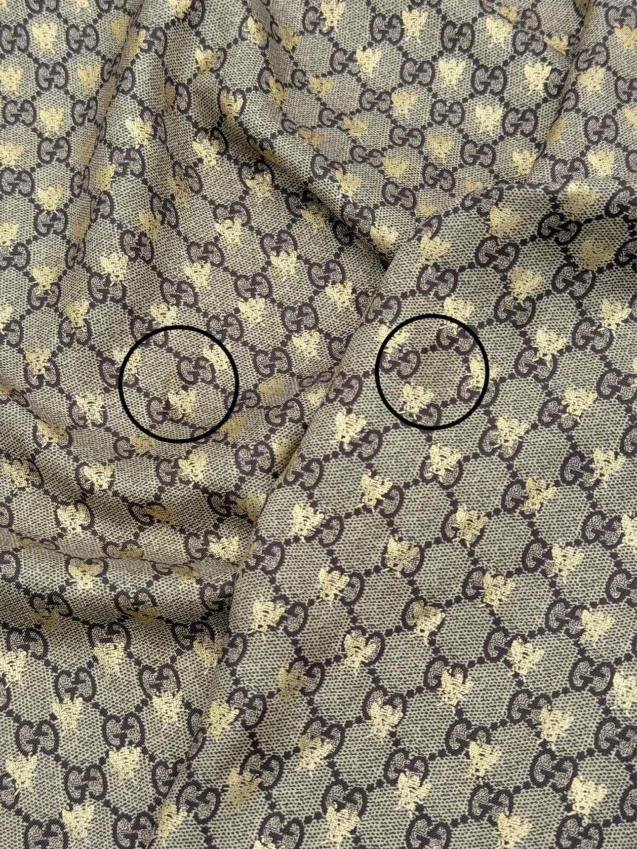 GUCCI Brown Multicolor Bee Scarf