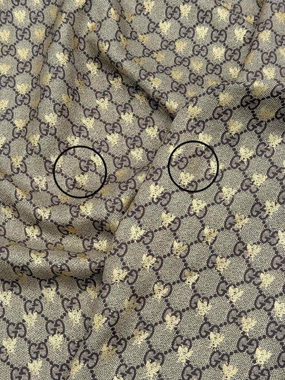 GUCCI Brown Multicolor Bee Scarf