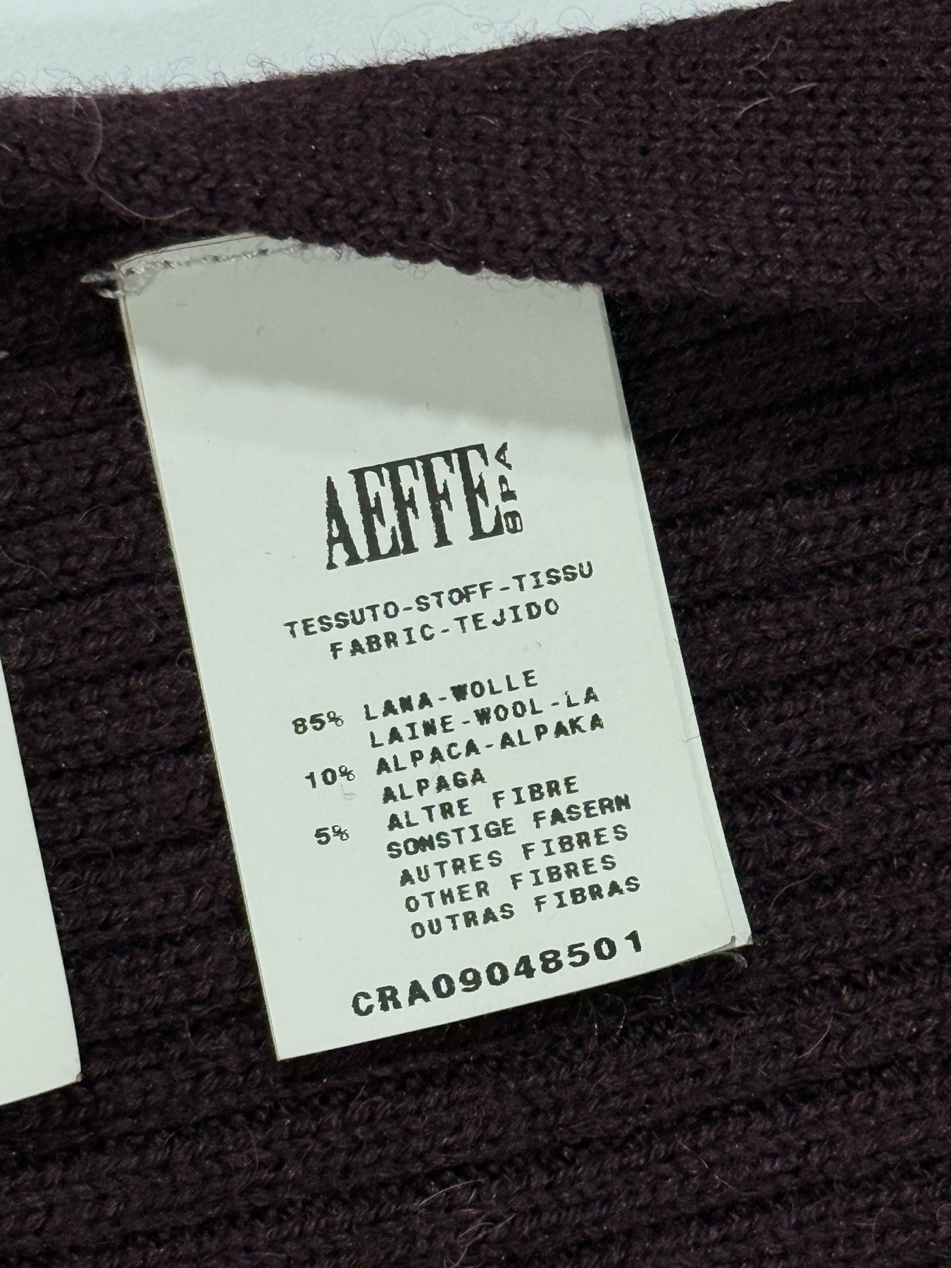 CACHAREL Burgundy Ribbed Size Small Cardigan