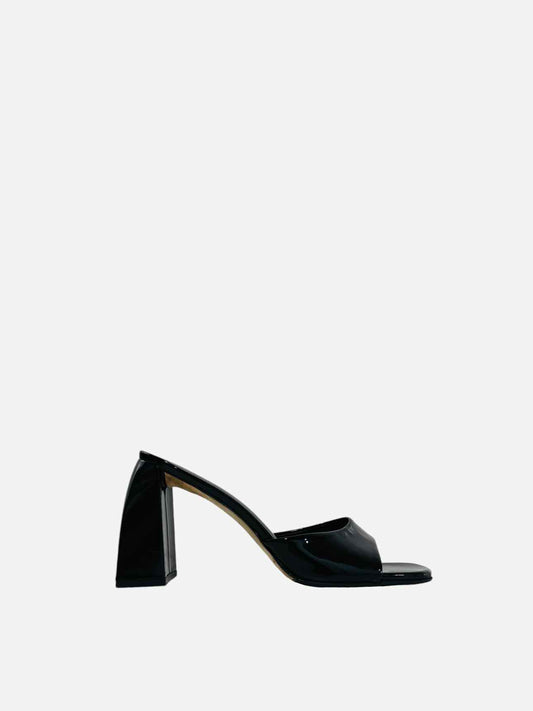 BY FAR Michelle Black Mules