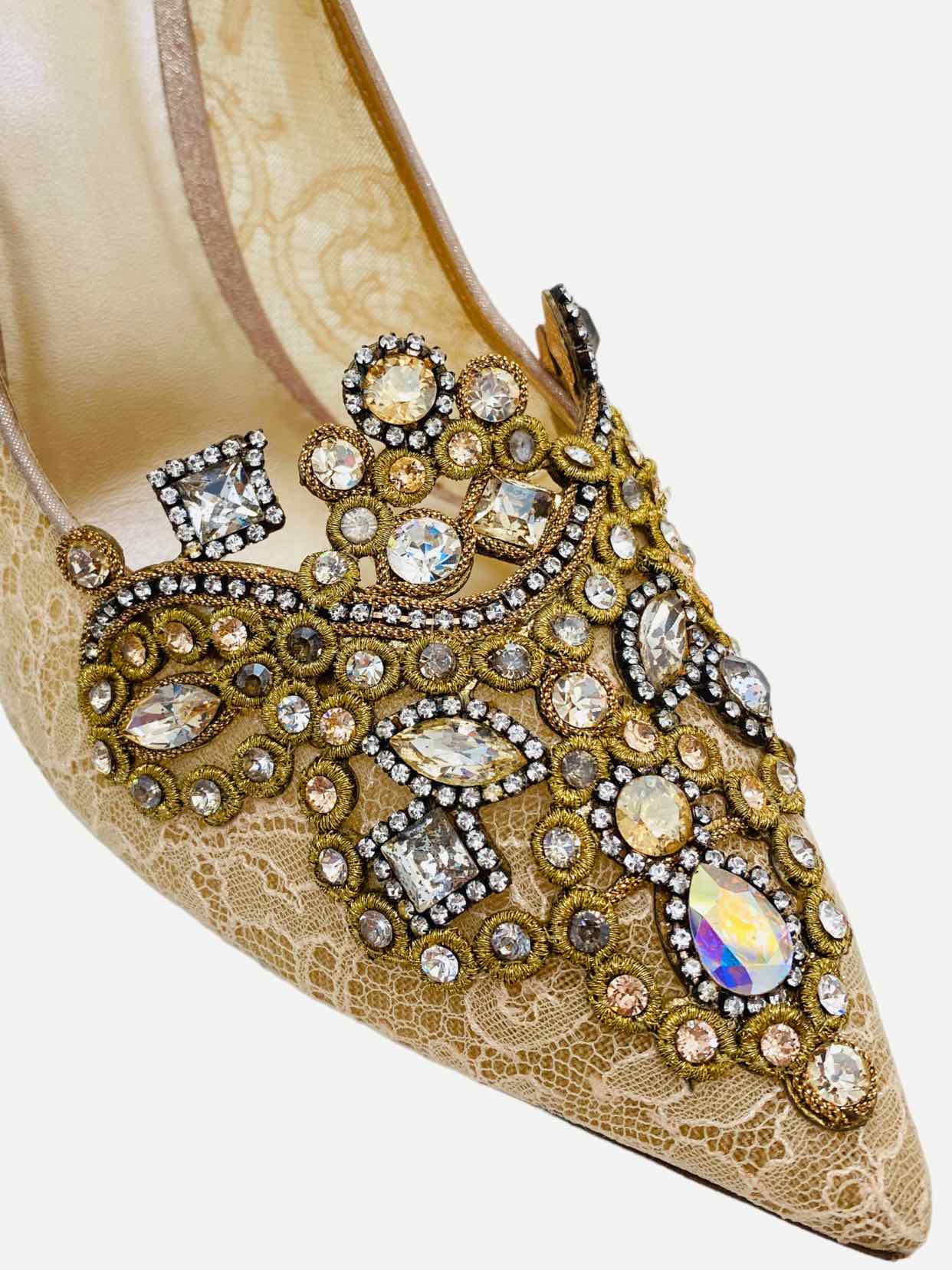 RENE CAOVILLA Beige Size EU 40.5 Pumps