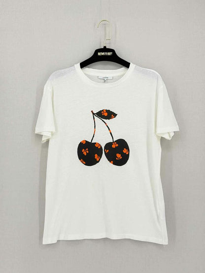 GANNI Harway Cherry White Multicolor Size Large T-shirt