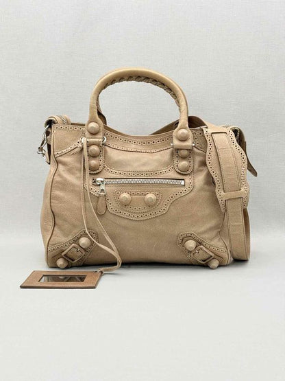 BALENCIAGA Motorcross Beige Top Handle