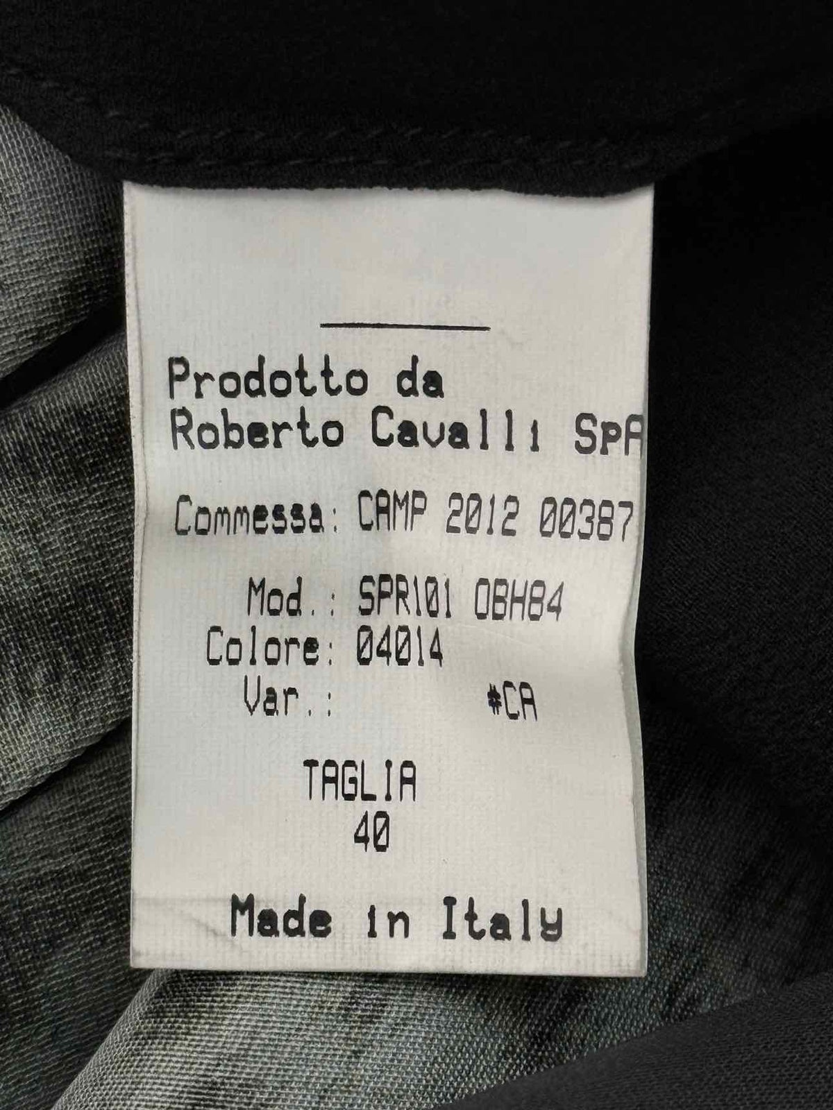 ROBERTO CAVALLI Green & Black Size US 4 Short Dress