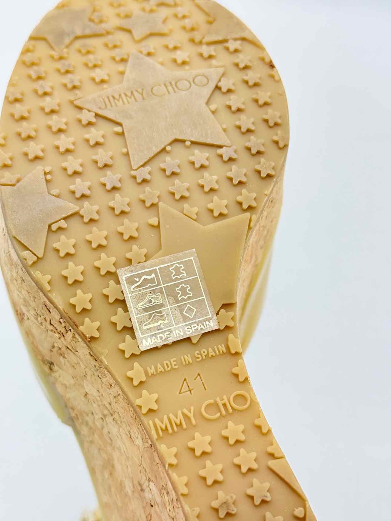 JIMMY CHOO Pela Yellow Size EU 41 Wedges