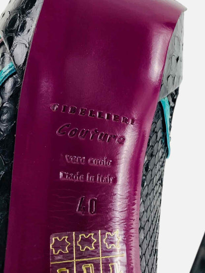 GIBELLIERI COUTURE Black Multicolor Size EU 40 Pumps