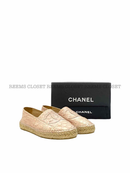 CHANEL Espadrille Pink Size EU 38 Flats