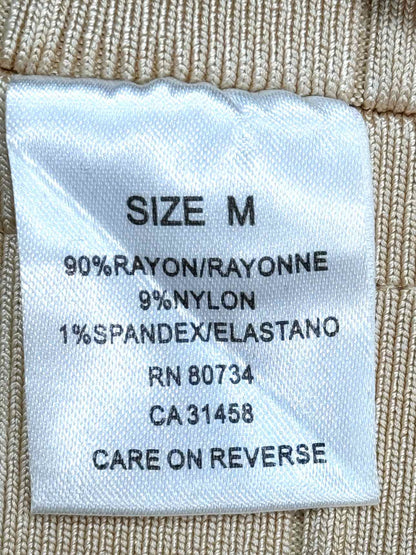 HERVE LEGER Black & Cream Size Medium Short Dress