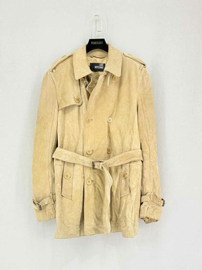 LOVE MOSCHINO Double Breasted Beige Size US 34 Coat