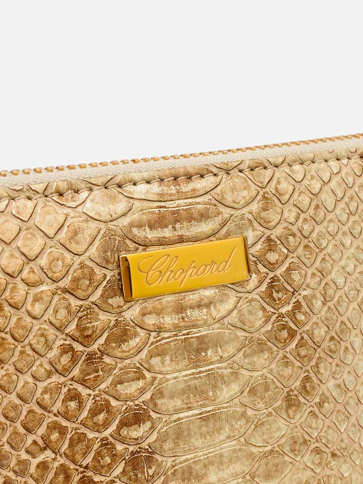 CHOPARD Metallic Bronze Continental Wallet