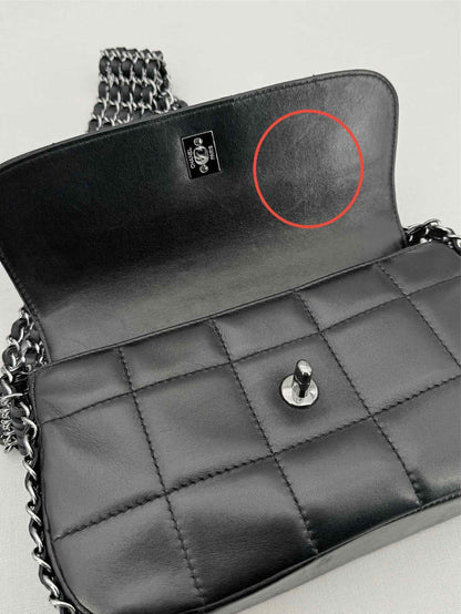 CHANEL Multi Chain Black Shoulder Bag