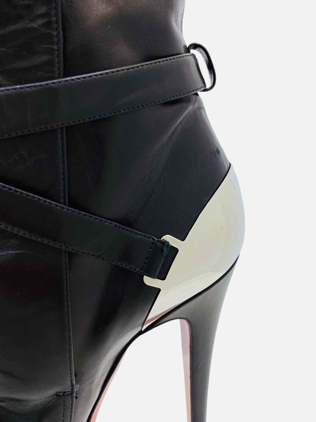 CHRISTIAN LOUBOUTIN Equestria Black Ankle Boots 36