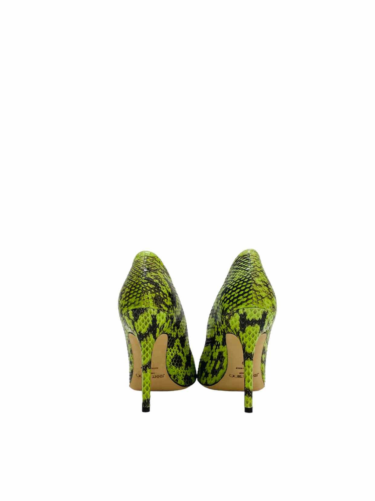 JIMMY CHOO Lime Green & Black Size EU 39 Pumps