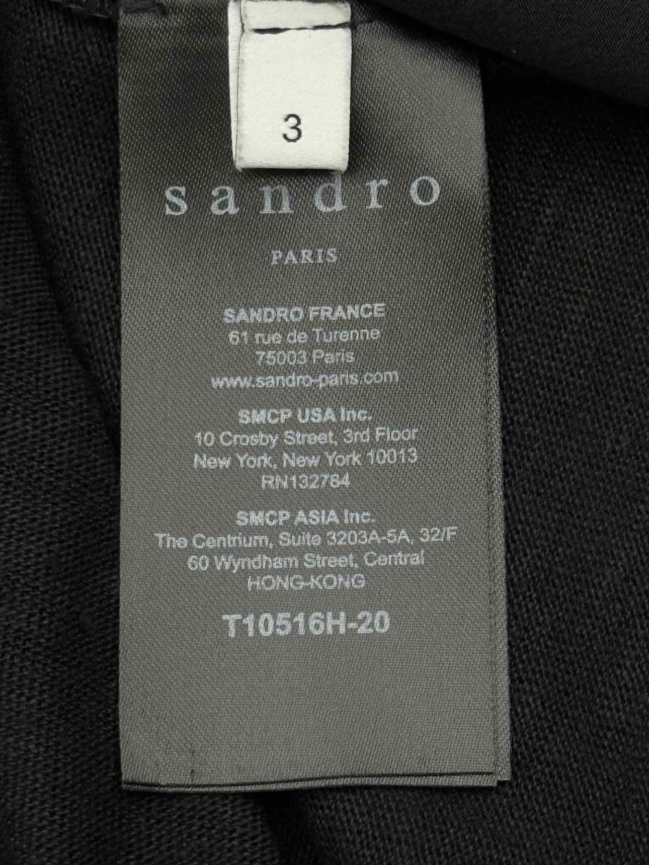 SANDRO Black Size Large Blouse