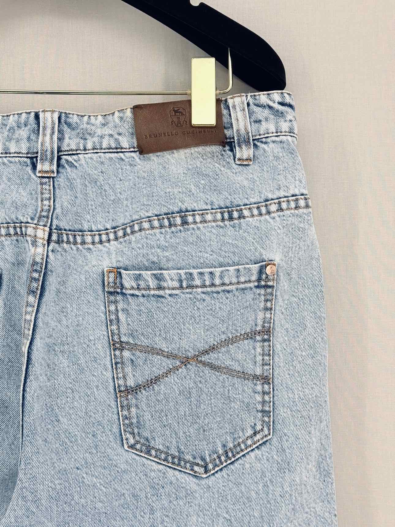 BRUNELLO CUCINELLI Faded Blue Size US 8 Jeans