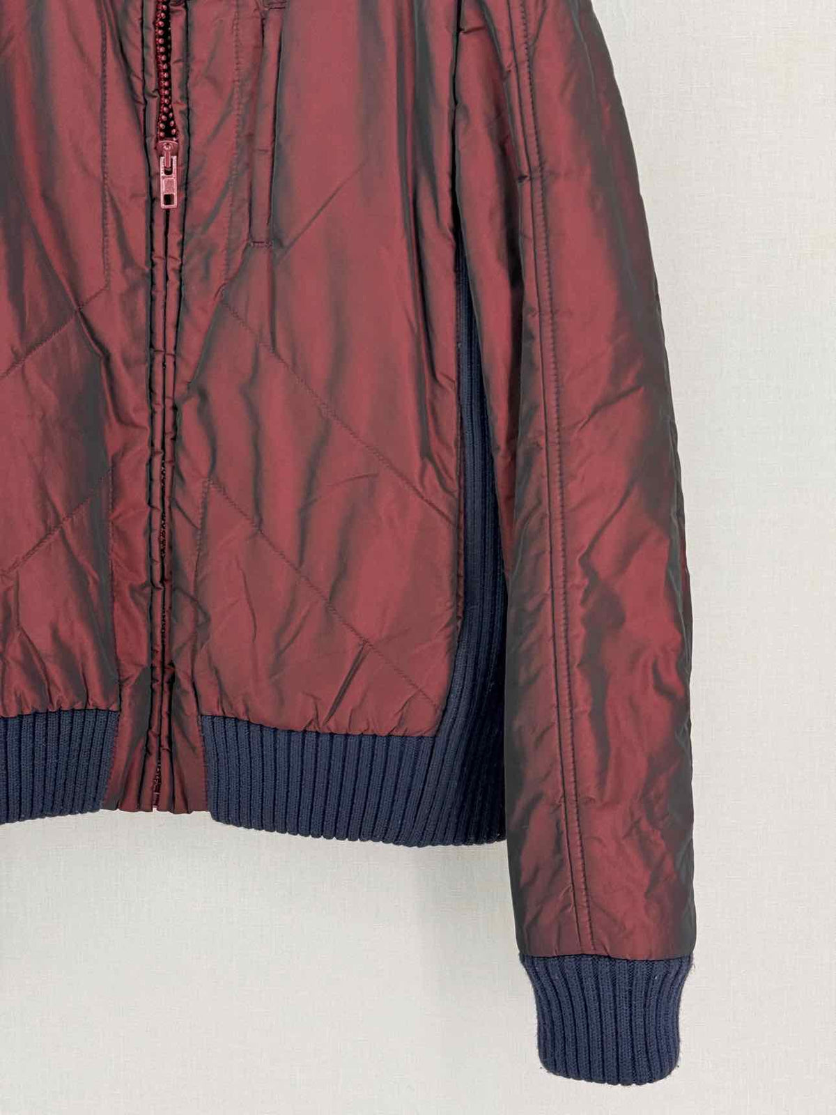MOSCHINO Bomber Burgundy & Blue Size US 40 Jacket