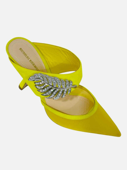 NICHOLAS KIRKWOOD Monstera Neon Yellow Size EU 36 Mules