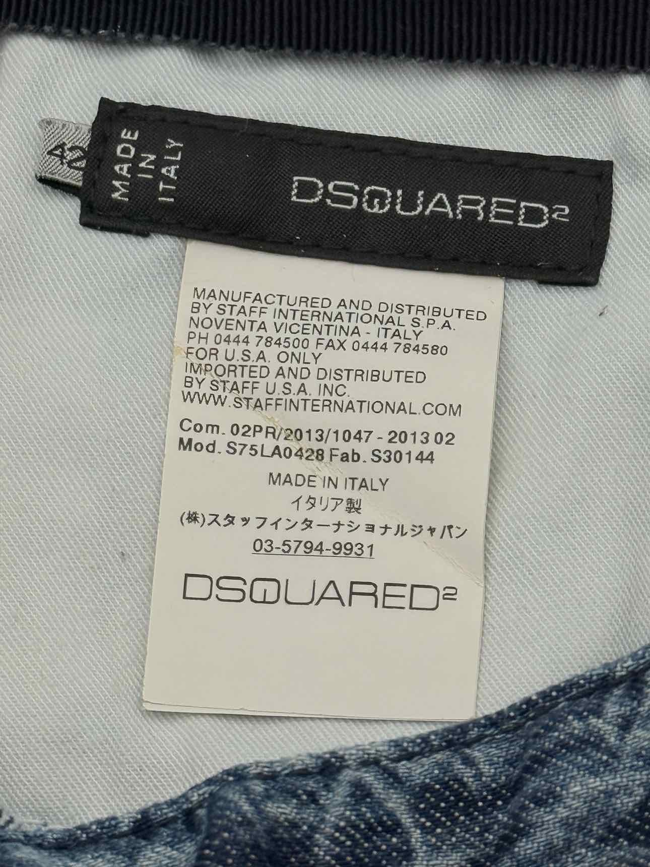 DSQUARED2 Low Waist Blue Owl Print Size US 6 Jeans
