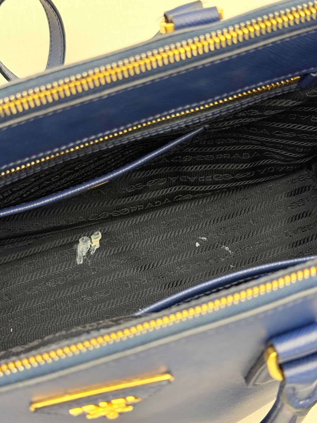 PRADA Lux Galleria Blue Tote Bag