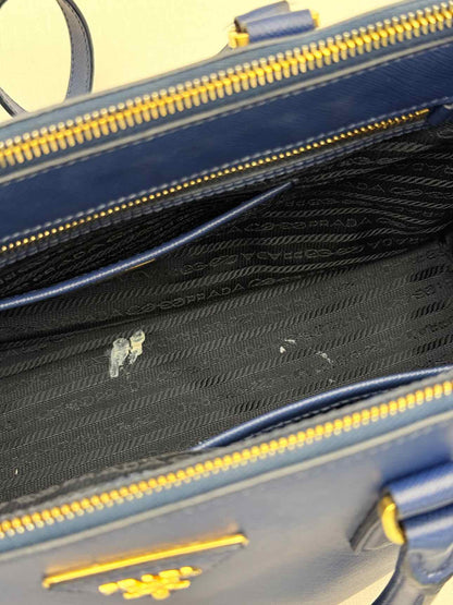 PRADA Lux Galleria Blue Tote Bag