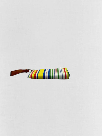 LOEWE White Multicolor Striped Compact Wallet