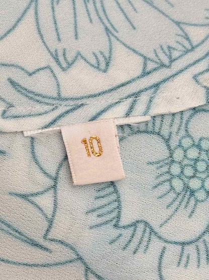 THE VAMPIRE'S WIFE Blue & White Size US 6 Long Dress