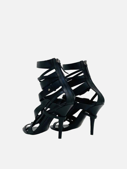 GIVENCHY Strappy Black Heeled Sandals 38