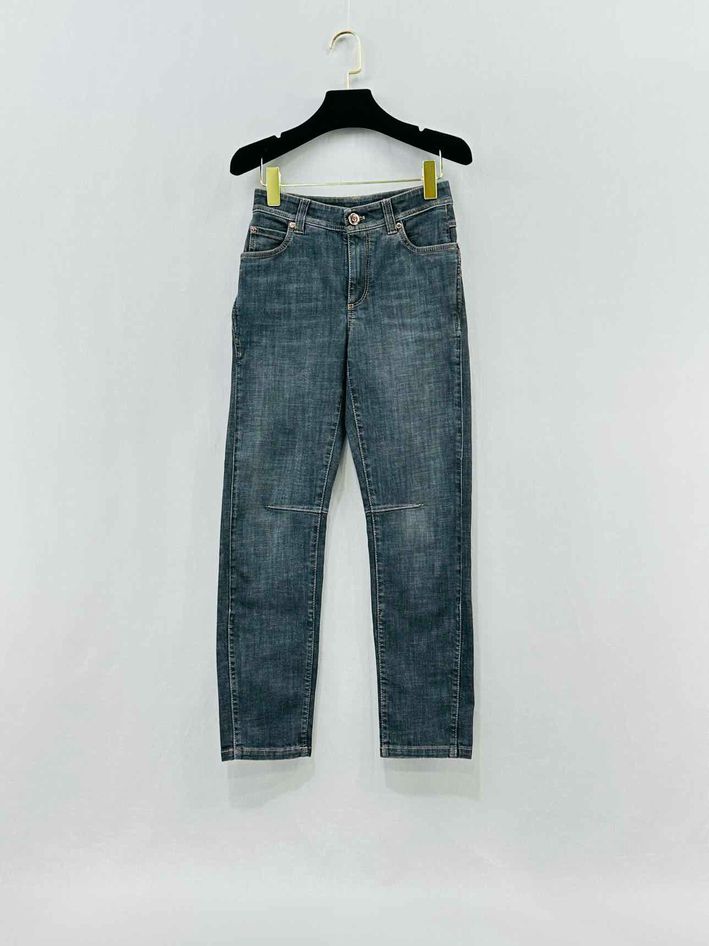 BRUNELLO CUCINELLI Straight Leg Blue Size 24 Jeans