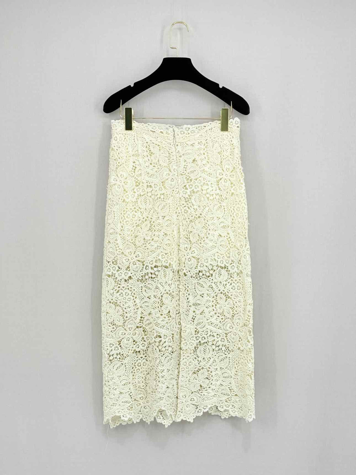 ERMANNO SCERVINO Cream Lace Size US 2 Knee Length Skirt