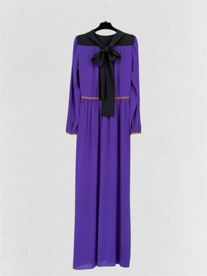 PRADA Fall 2014 Purple & Black Size US 4 Long Dress