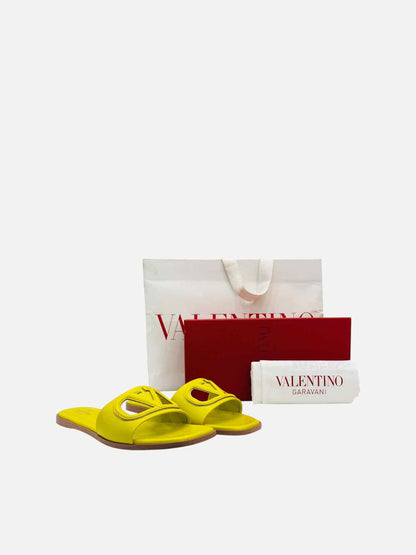 VALENTINO Vlogo Yellow Sandals 42