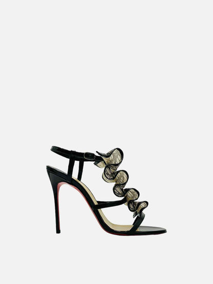 CHRISTIAN LOUBOUTIN Fortitia Black Heeled Sandals 38