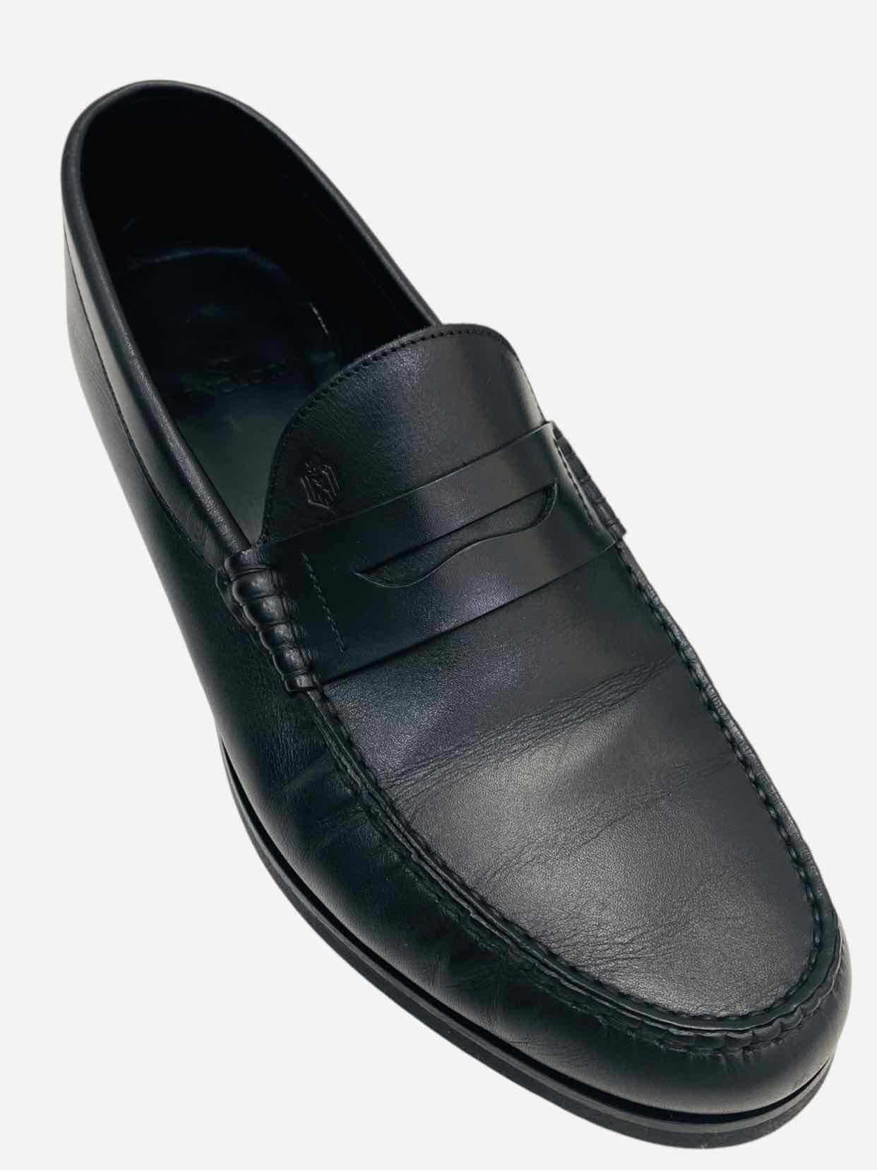 MENGLORIA Classic Black Loafers 43