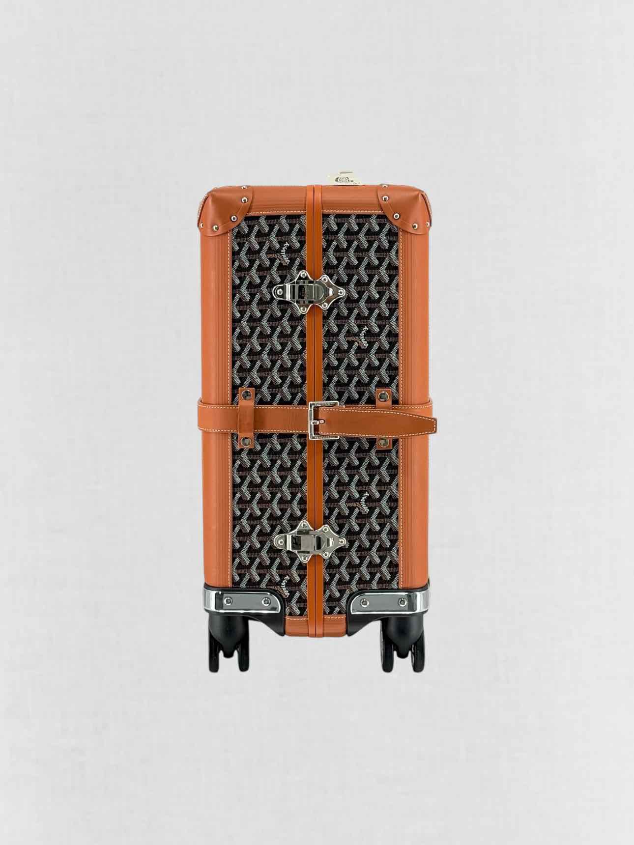 GOYARD Bourget Black & Tan Goryardine Rolling Luggage
