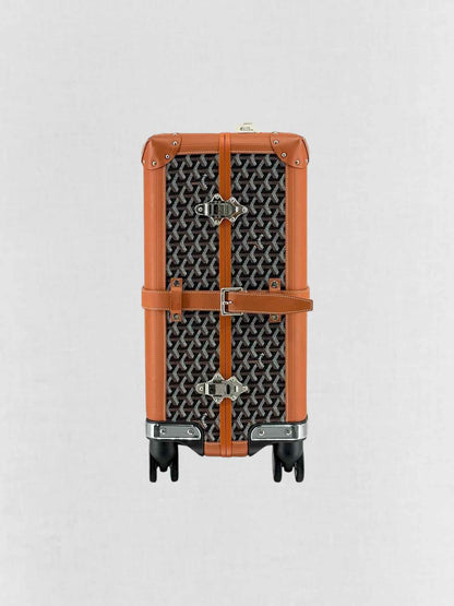 GOYARD Bourget Black & Tan Goryardine Rolling Luggage
