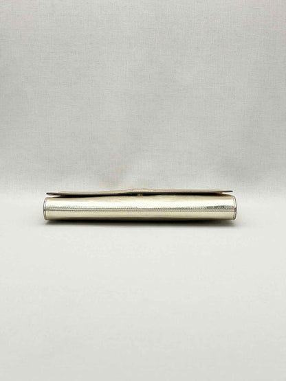 YVES SAINT LAURENT Belle De Jour Metallic Gold Clutch