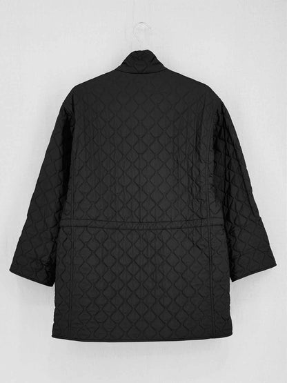HERMES Black Quilted Size US 2 Coat