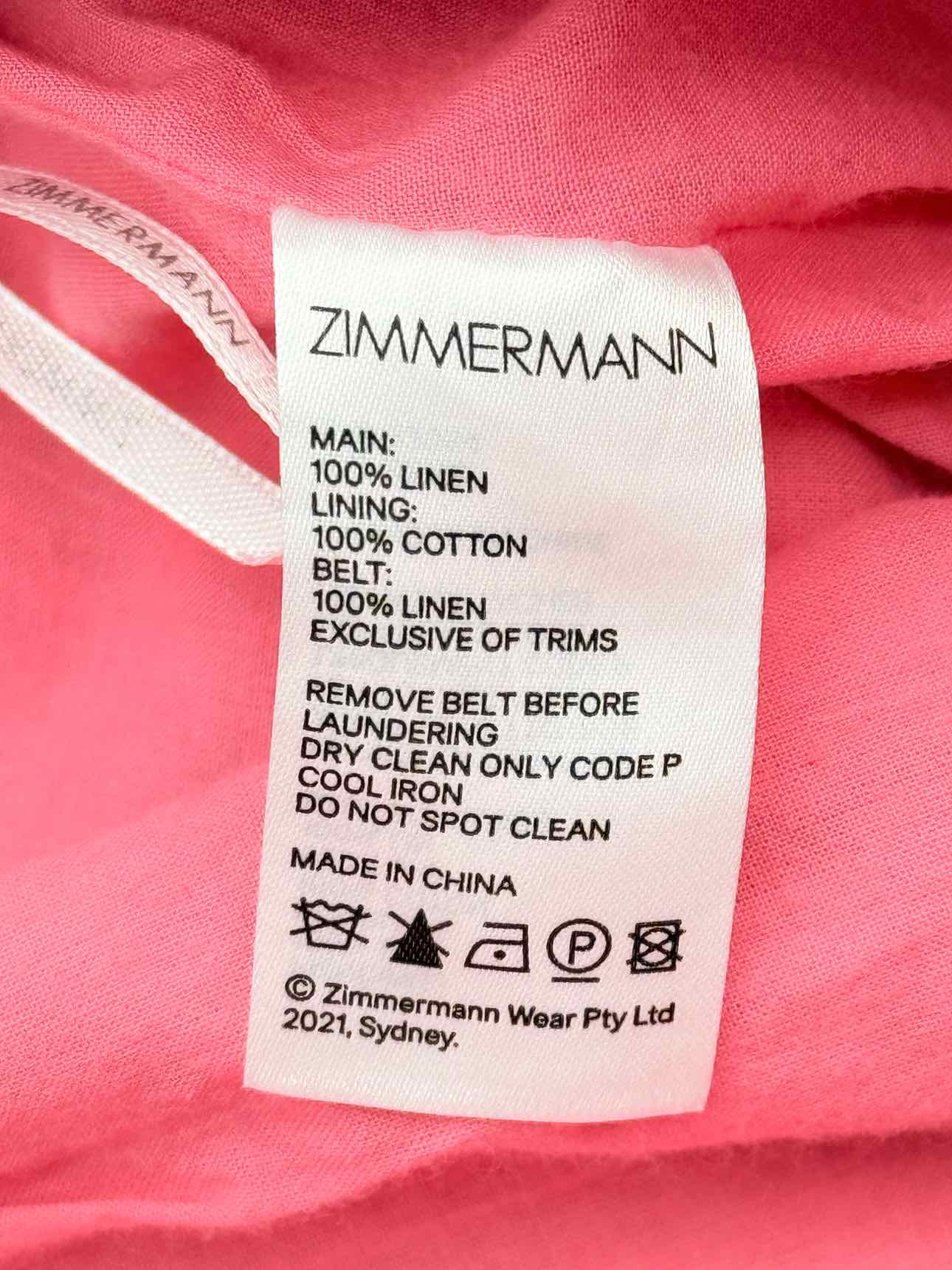 ZIMMERMANN Pink & White Size Medium Outfit Set