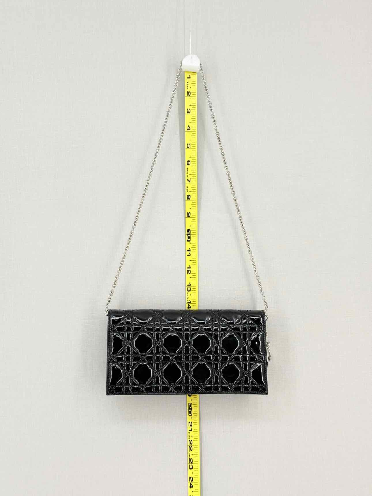 CHRISTIAN DIOR Lady Dior WOC Black Cannage Shoulder Bag