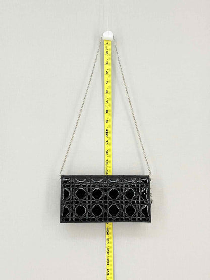 CHRISTIAN DIOR Lady Dior WOC Black Cannage Shoulder Bag